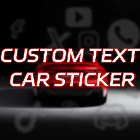 Custom Social Media Logo & Name Sticker – Personalized Vinyl Car Window Decal for Facebook IG TikTok