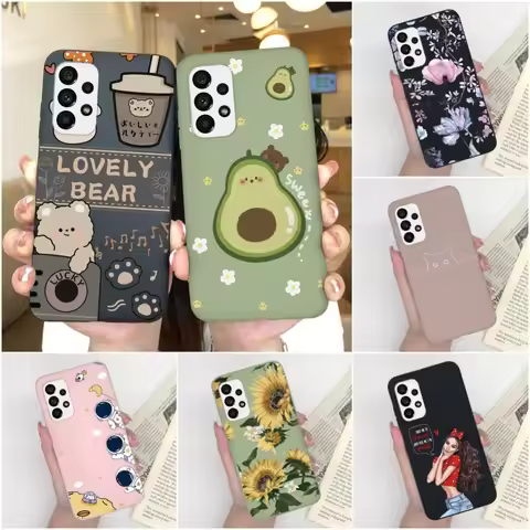 Case For Samsung A52 A52S A53 A52 S A 53 Fashion New Avocado Sunflower Silicone Cases Cover For Sams
