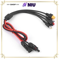 NIU  Panel Extension Cable, MC4 to DC5521 7909 XT60 Female Connector 4 in 1  Wire, Connector 1m Leng