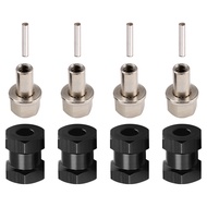 4pcs Aluminum 12mm Hex Wheel Hub Drive Adaptor Extension Combiner Coupler for 1/10 RC Car Crawler SC