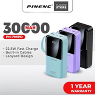 [NEW] Pineng PN-799PD 22.5W Fast Charge Portable Powerbank w/ Built-in Cables (30000mAh) PN799 Pinen