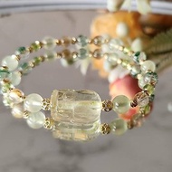 黃水晶貔貅|橄欖石|葡萄石|鈦晶|綠幽靈|水晶手珠|手鍊