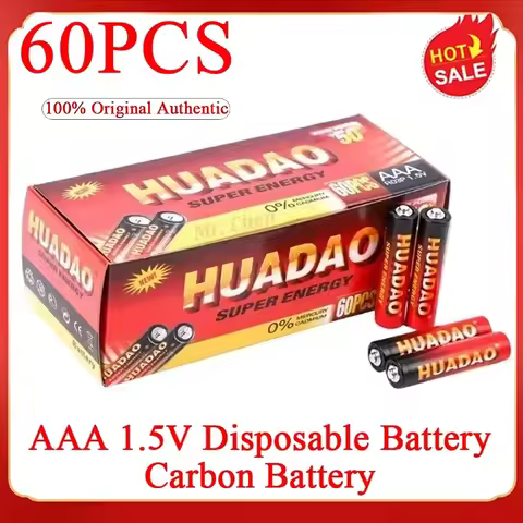 60PCS New AAA 1.5V 150mah Disposable Battery Carbon Battery Safe for Mp3 Camera Flash Shaver CD Play
