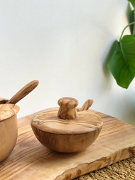 橄欖木調味罐 – 矮款