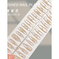 nails handmade nails Exquisite Luxury Fairy Gilt Crystal Cat's Eye Wearing Nails Long Pointed Almond