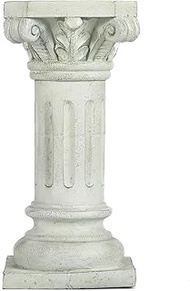 26" Tall Roman Column Pedestal Stand - Heavy Duty Magnesium Oxide Garden Pedestal for Statues, Weath