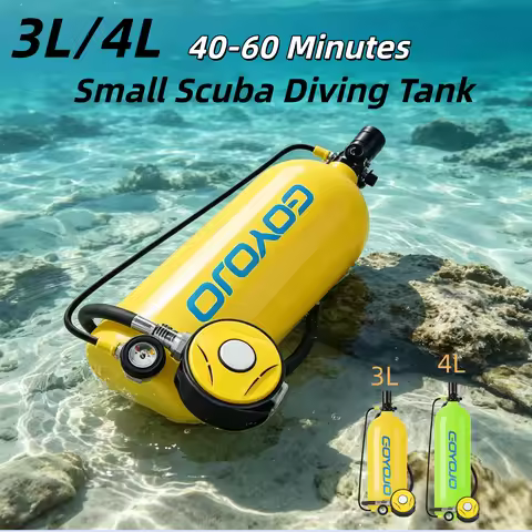 3L / 4L Small Scuba Diving Tank 40-60 Minutes Underwater Dive Kit Oxygen Cylinder Pony Bottle Kit Fo
