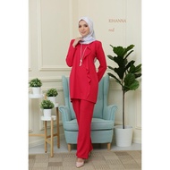 Blaus Suit Rihanna I Baju Blouse Muslimah I Suit Baju dan Seluar I Suit by Adel