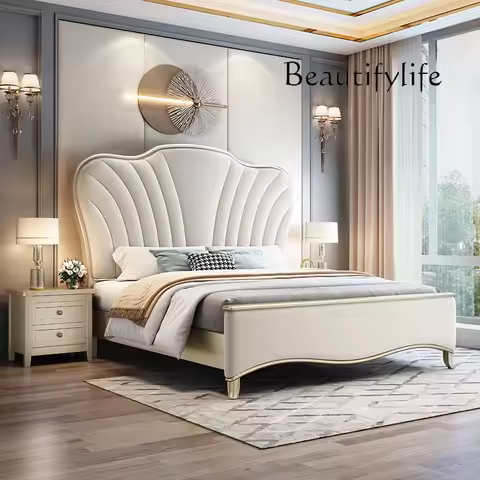 HU European Princess Bed Simple Safe Castle Luxury Design Bedroom Bed Children Nordic Beauty Girls W