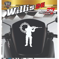 COD 1Pcs Cool Cutting Stickers Picture Combat Troops Shooter Target Sniper Soldier Soldier Soldier C