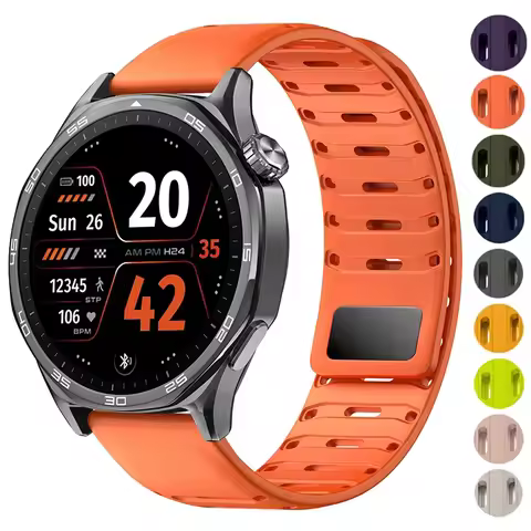 22mm Silicone Strap For Huawei Watch GT6 Pro/GT5 Pro/GT6/GT5/GT4 46mm Sport Magnetic Bracelet for Hu
