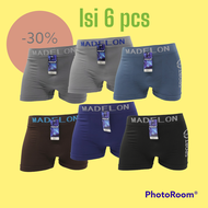 ISI 6 PCS CELANA DALAM PRIA DEWASA BEST QUALITY. CELANA DALAM BOXER. CELANA KOLOR. CELANA SEMPAK. CE