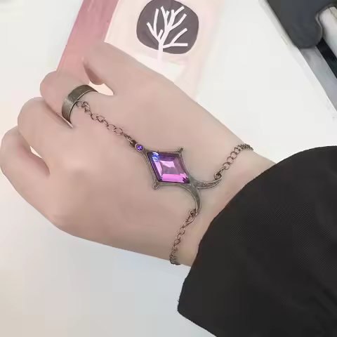 Akemi Homura Bracelet Women Rhinestone Ladies Bangles Bracelets Jewellery Couples Metal Puella Magi 