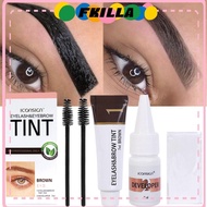 FKI Eyebrow Cosmetics, 2 in 1 Waterproof Eyebrow Dye Tint Kit, Fast Dye Brow Enhance Semi Permanent 