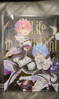 日本製 Sega Re:zero 從零開始的異世界生活 雷姆 Rem 拉姆 Ram A4 file folder 文件夾