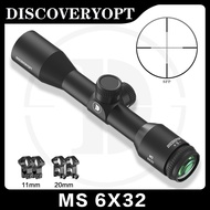 DISCOVERY MS 6X32 Optics scope fixed 6X magnification Scope 25.4mm Tube Shockproof Scopes High-quali