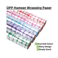 [Ready Stock] (1Meter) Hamper OPP Wrapping Paper Gift Wrap/ Kertas Pembalut Plastik Bercorak OPP Ham