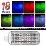 1pc RGB Car Footwell Light Accessories  Touch LED Seat Lamp For Audi A1 8X A4 B7 B8 B9 A5 A6 C5 C6 C