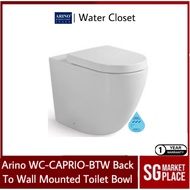 Arino Back To Wall Mounted Toilet Bowl | Soft Close Seat Cover | 3 Ticks | Free Shipping | WC-CAPRIO-BTW