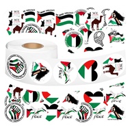 540Pcs Free Palestine Stickers Roll - 1.58"×1.58" Large Palestinian Decal Stickers for Freedom Water