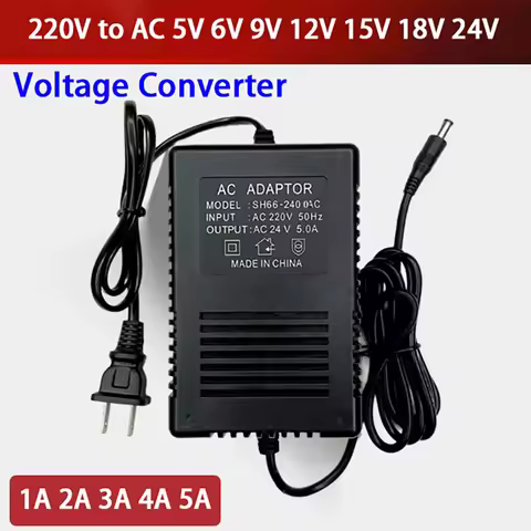 1Pcs Voltage Converter Output AC 1A-5A Power Transformer Input AC 220V 50HZ Output Voltage 5V 6V 9V 