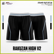 ✲ ☾ ∭ ◙ AXGG " Kuroko No Basket - Rakuzan Shorts " Anime Jersey Unisex Shorts