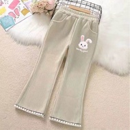 Thickened Corduroy Pants Spring Autumn Fashionable Kids Girls Casual Trousers Winter Warm Buxom Chil