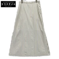 AURALEE A9SS03TS WASHED FINX TWILL STRIPE LONG SKIRT 1