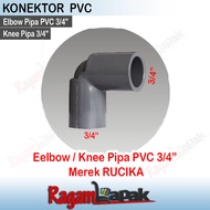 ELBOW PVC 3/4" FITTING PIPA PVC MERK RUCIKA | ELBOW PVC AW 3/4"