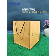 (10 Pcs) PAPER BAG KRAFT PAPER BAG 21 X 21 X 24