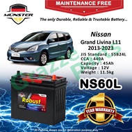 Münster Robust MF CMF NS60L | 55B24L (45AH) Car Battery Bateri Kereta for Nissan Grand Livina L11 20