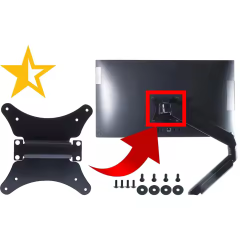 VESA Mount Adapter for Lenovo IdeaCentre AlO A340-24ICK 3i 24 Monitor Bracket Mounts to Stand / Arm 