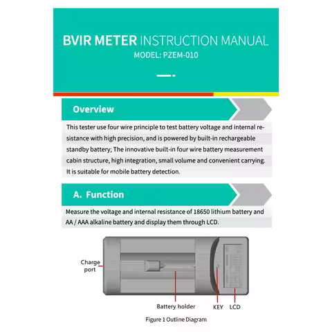 Digital Display Battery Voltage Internal Resistance Tester 0-999MΩ Universal 18650 Lithium Battery A