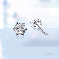 Genuine PT950 Platinum Plated Earrings Female 18K White Gold Moissanite Earrings Female Valentine's 