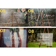 Transparent welcome board, gate board, engagement guest welcome board, Wedding Lobby Decoration Name