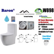 SG60 / Climate / CDC Voucher Baron W898 1piece WC with Tornado Flushing Geberit system rimless toile