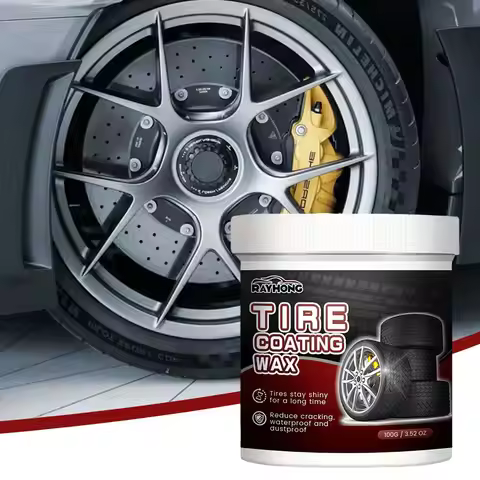 100g Auto Tire Cleaning Wax Brightening Powerful Car Wheel Cleaning Coating Wax Renovate Tire Gloss 