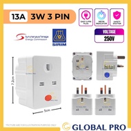 SIRIM Extension Plug Universal Plug 3 Pin Socket Wayar Extension UK Plug Soket Extension Wire Socket