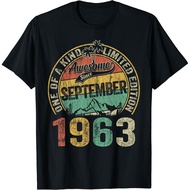 Vintage September 1963 60 Year Old 60Th Birthday S T-Shirt