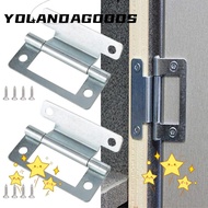 YOLA 5pcs/set Flat Open, Connector Soft Close Door Hinge, Practical No Slotted Folded Interior Wooden  Hinges Furniture Hardware