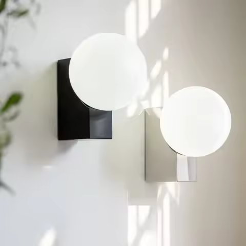 Denmark Wall Lamp Sconce Light with Glass Ball G9 Bulb Metal Base