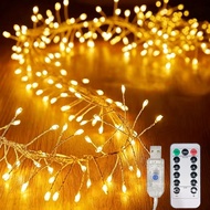 LED USB Firecracker Fairy Light String, Christmas Tree Ornaments, 1.5/3/6/9 Meters, 8 Lighting Modes