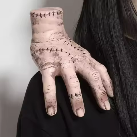 Wednesday Addams Pvc Thing Hand Cosplay Addams Family Figurine Home Decoration Desktop Crafts Hallow