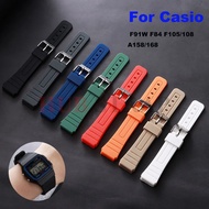 18mm Silicone Watch Strap for Casio W800H SGW400 F91W F84 F105/108 A158/168 AE1200/1300 Band F-91W F