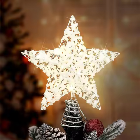 New Christmas Tree Decoration LED Glowing Star Decoration Glowing Christmas Decoration Christmas Tre