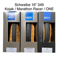 Schwalbe Kojak / ONE Tan Wall / Marathon Racer Tan Wall Tyre 16 Inch 349 Singapore Local Stock