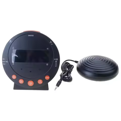 Super Loud Alarm Clock with Bed Shaker Large LED Display USB Charging Port Vibrating Alarm Clock Dig