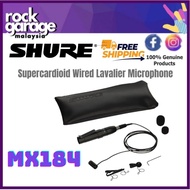 Shure MX184 Supercardioid Wired Lavalier Microphone (MX-184 / MX 184)