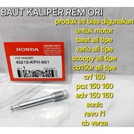 BRAKE CALIPER BOLT BEAT VARIO SCOOPY CB150R ALL TYPES CRF PCX ADV SONIC REVO FI ORIGINAL 45215-KPH-9