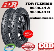 Paket Ban Motor Matic Depan Belakang FDR flemmo 80/90&amp;90/90 ring 14 tubetype untuk Motor Vario beat Scoopy Fino Mio soul